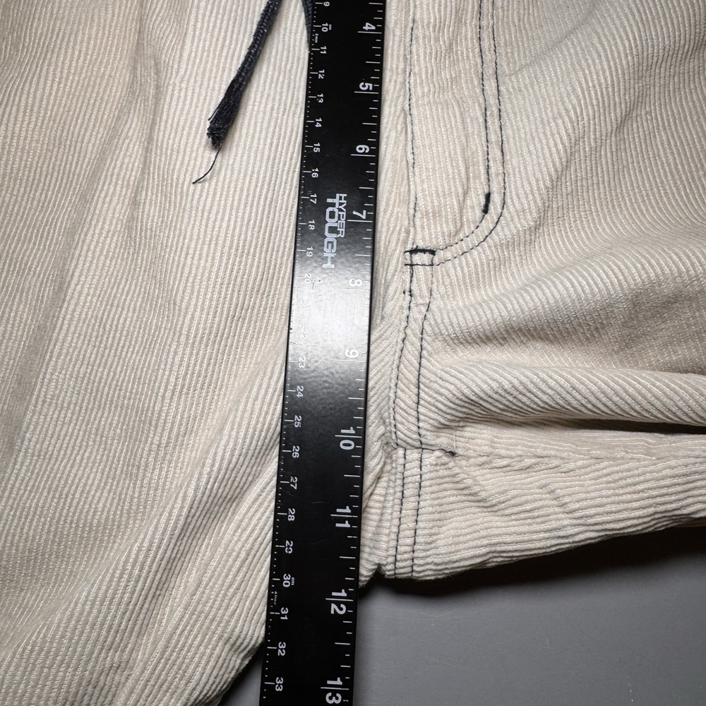 Ocean Pacific Carpenter Corduroy Pants Youth L Off White Drawstring Vintage 90s - Picture 8 of 12